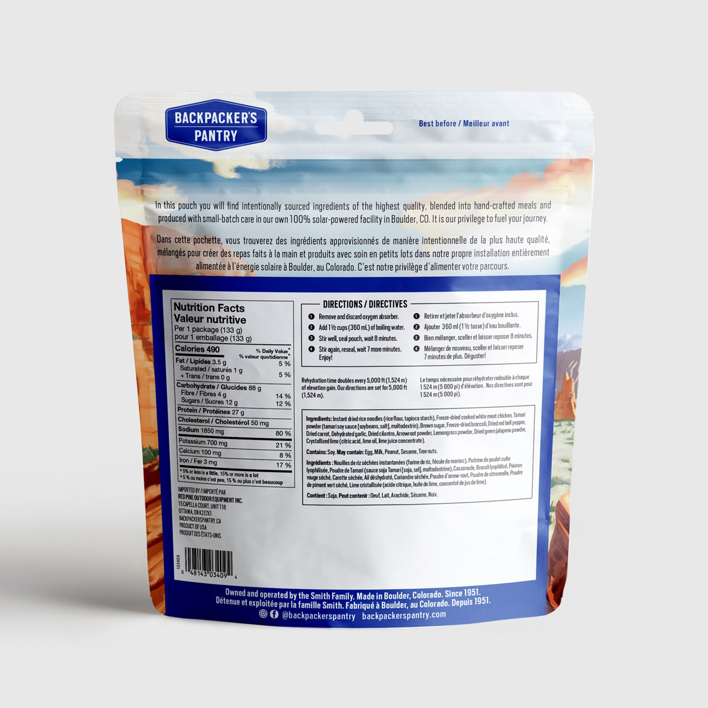 Drunken Noodles with Chicken Backpacker's Pantry Canada