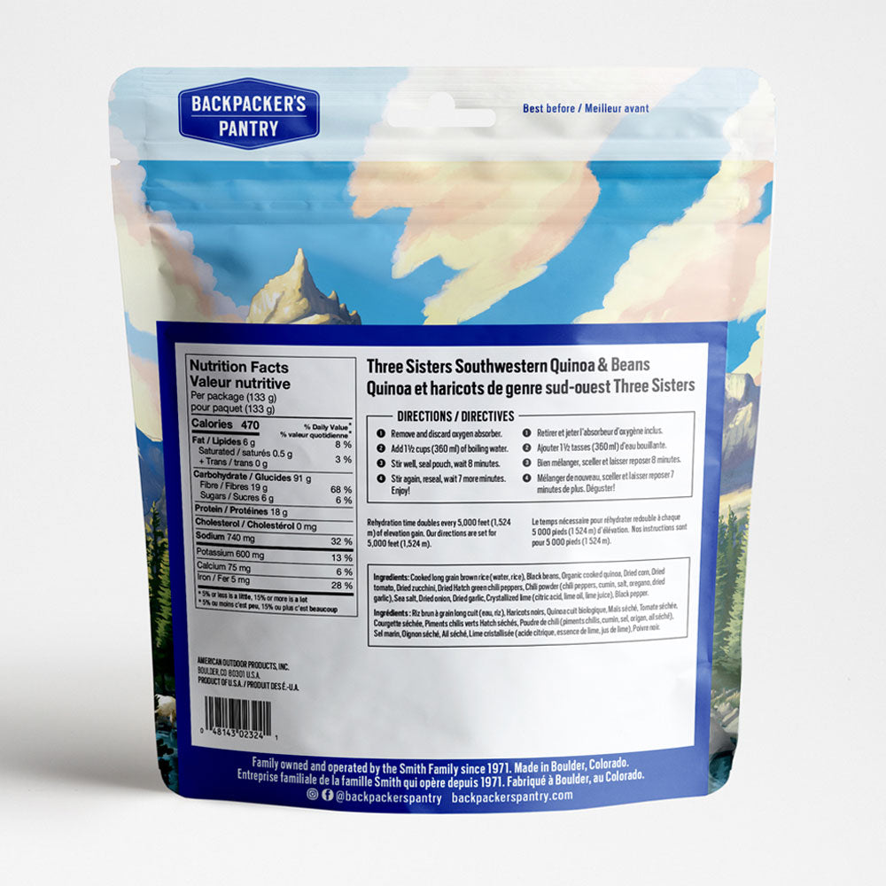 FreezeDried Survival Food Canada Three Sisters Southwestern Quinoa