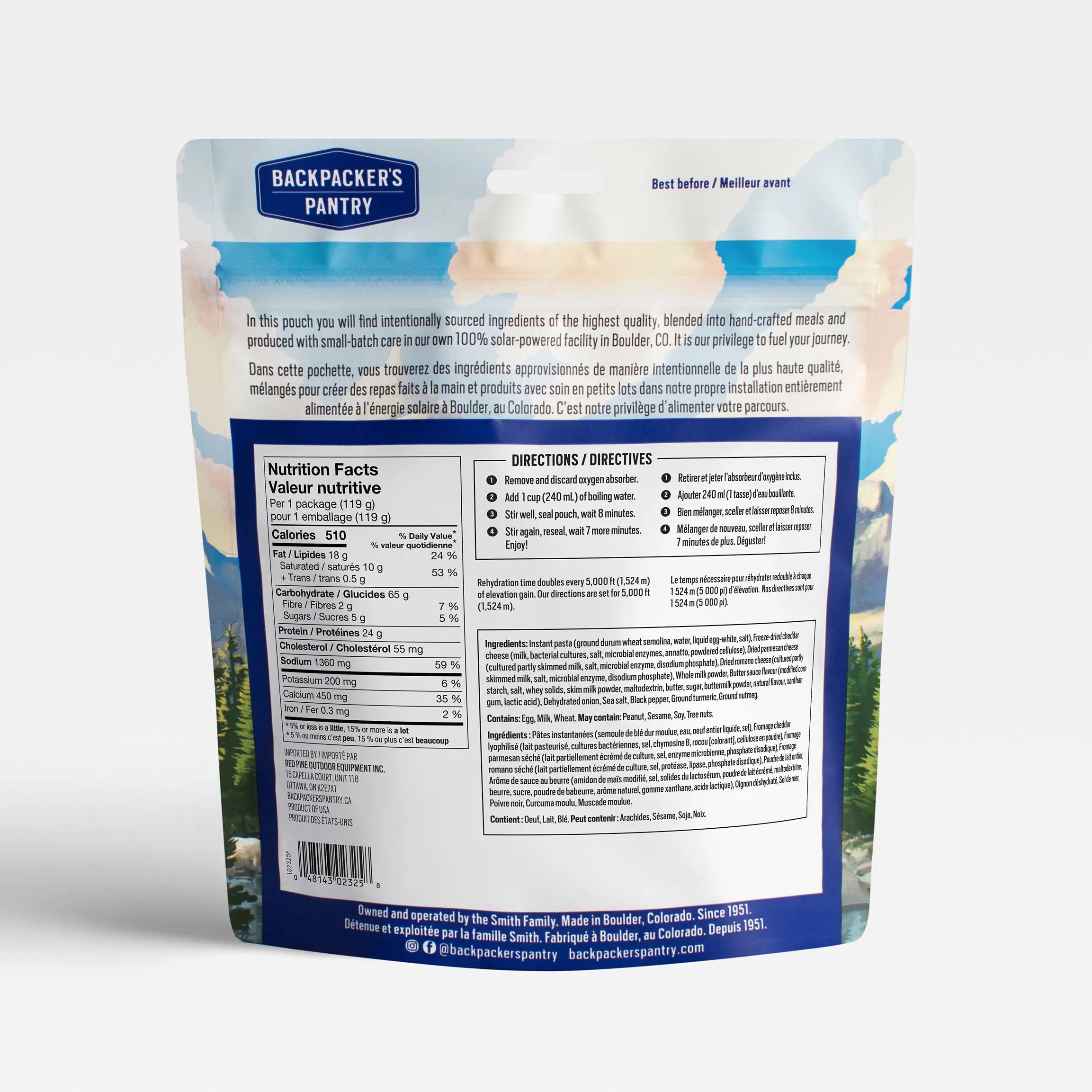 Three Cheese Macaroni & Cheese Backpacker's Pantry Canada