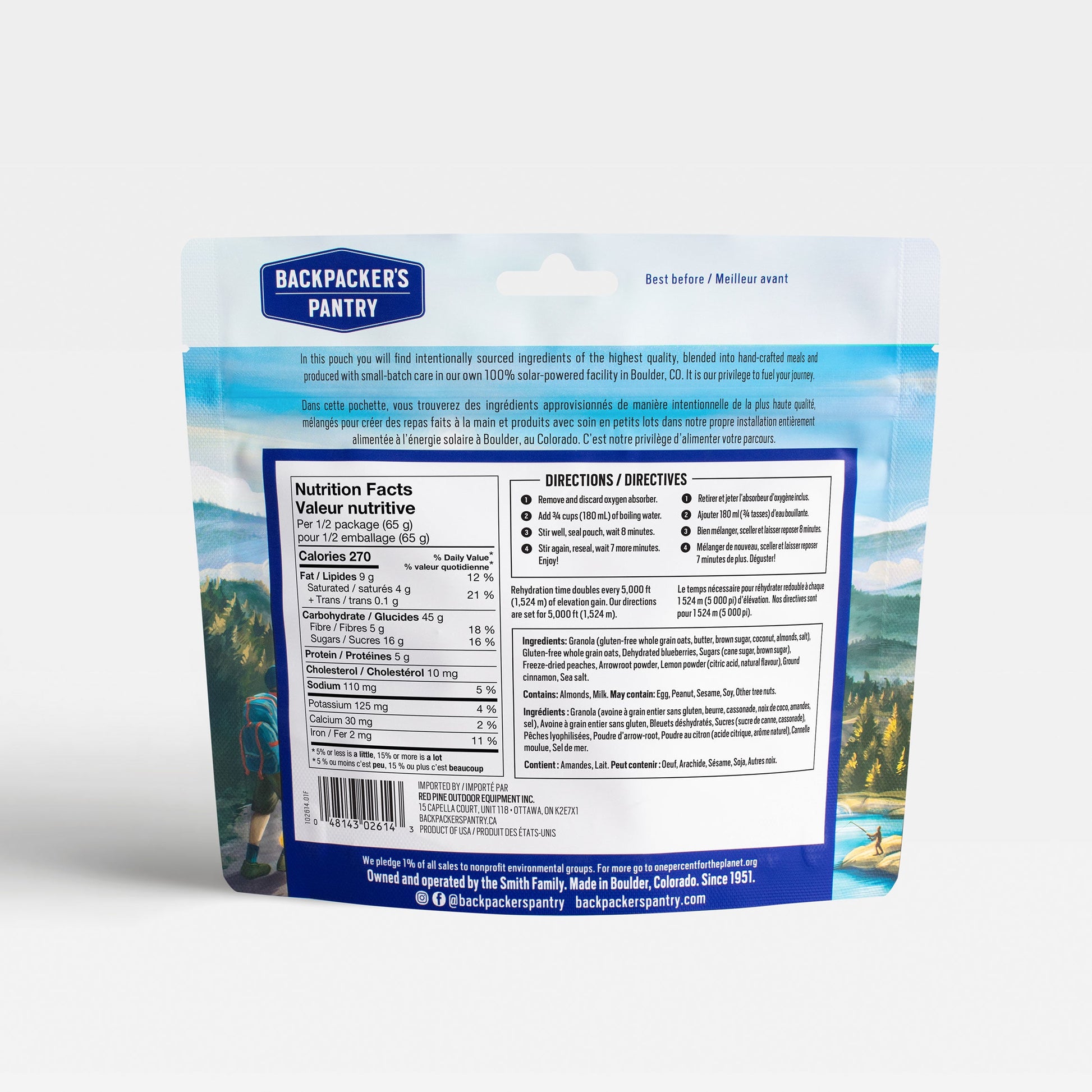 Blueberry Peach Crisp Backpacker's Pantry Canada