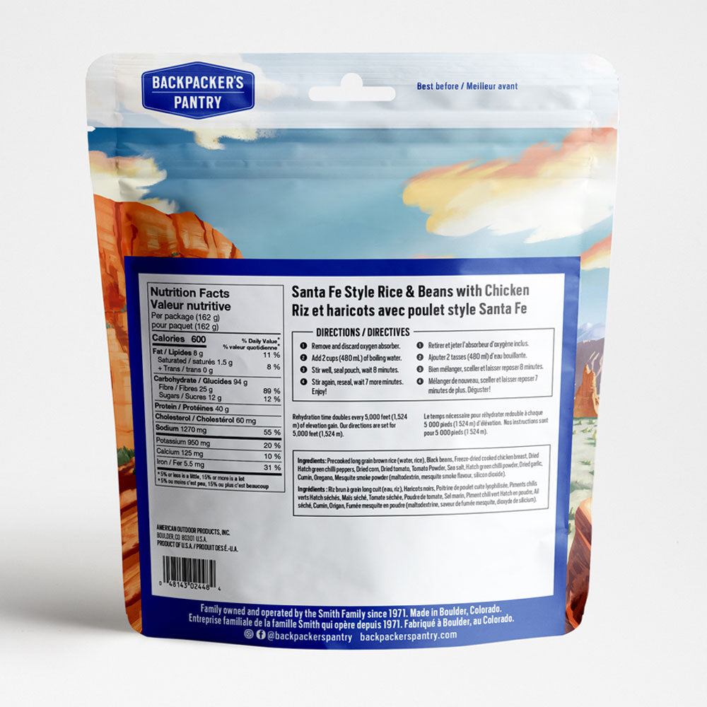 Santa Fe Style Rice & Beans with Chicken Backpacker's Pantry Canada