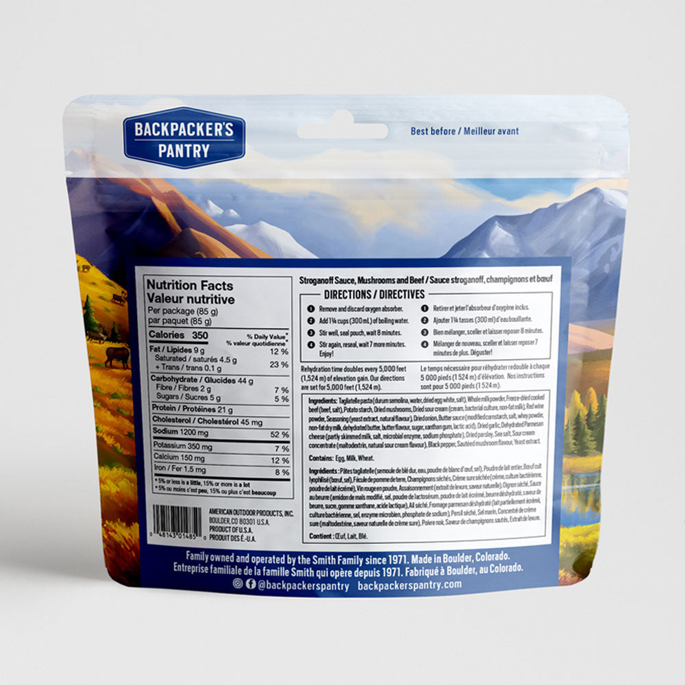 Stroganoff Sauce, Mushrooms & Beef Backpacker's Pantry Canada
